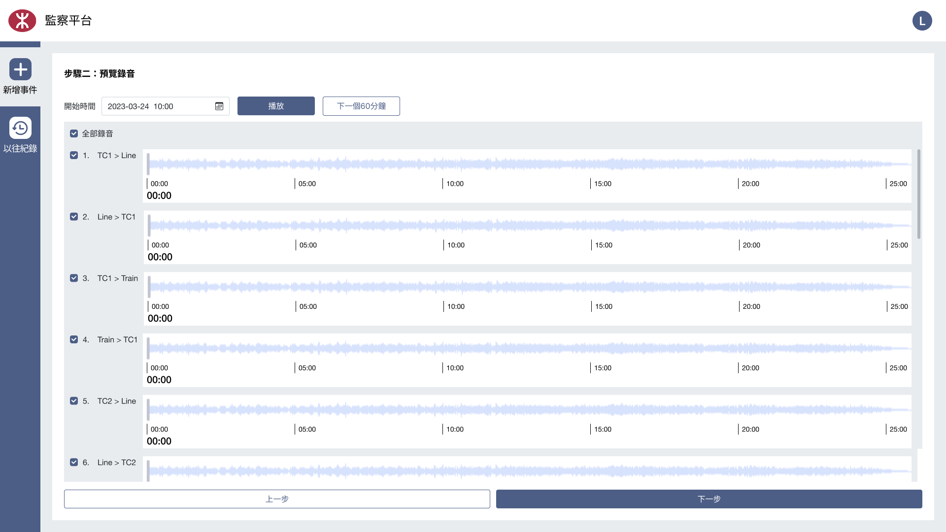MTR Investigator System —dashboard