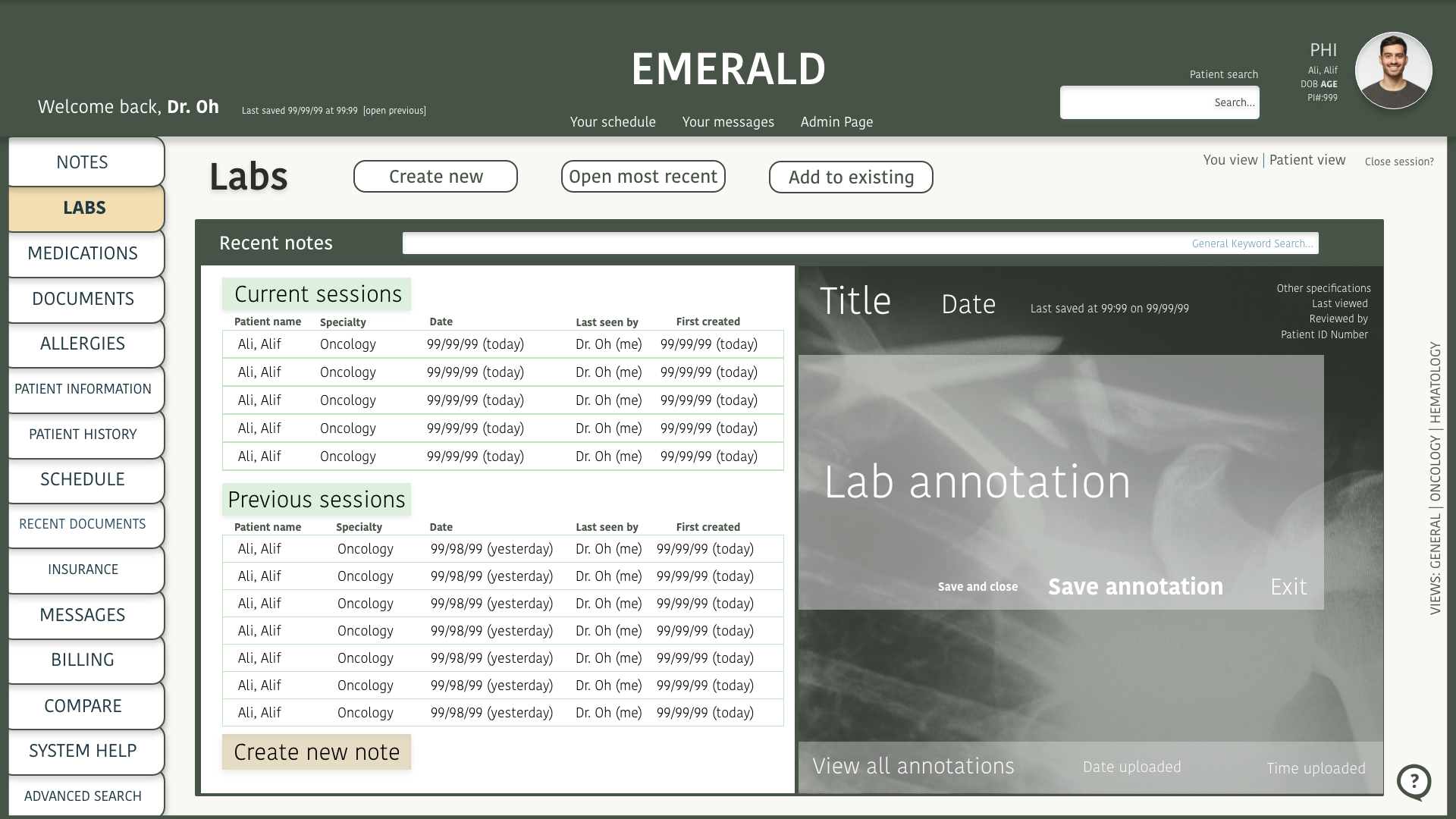 Screen design displayed in a mockup