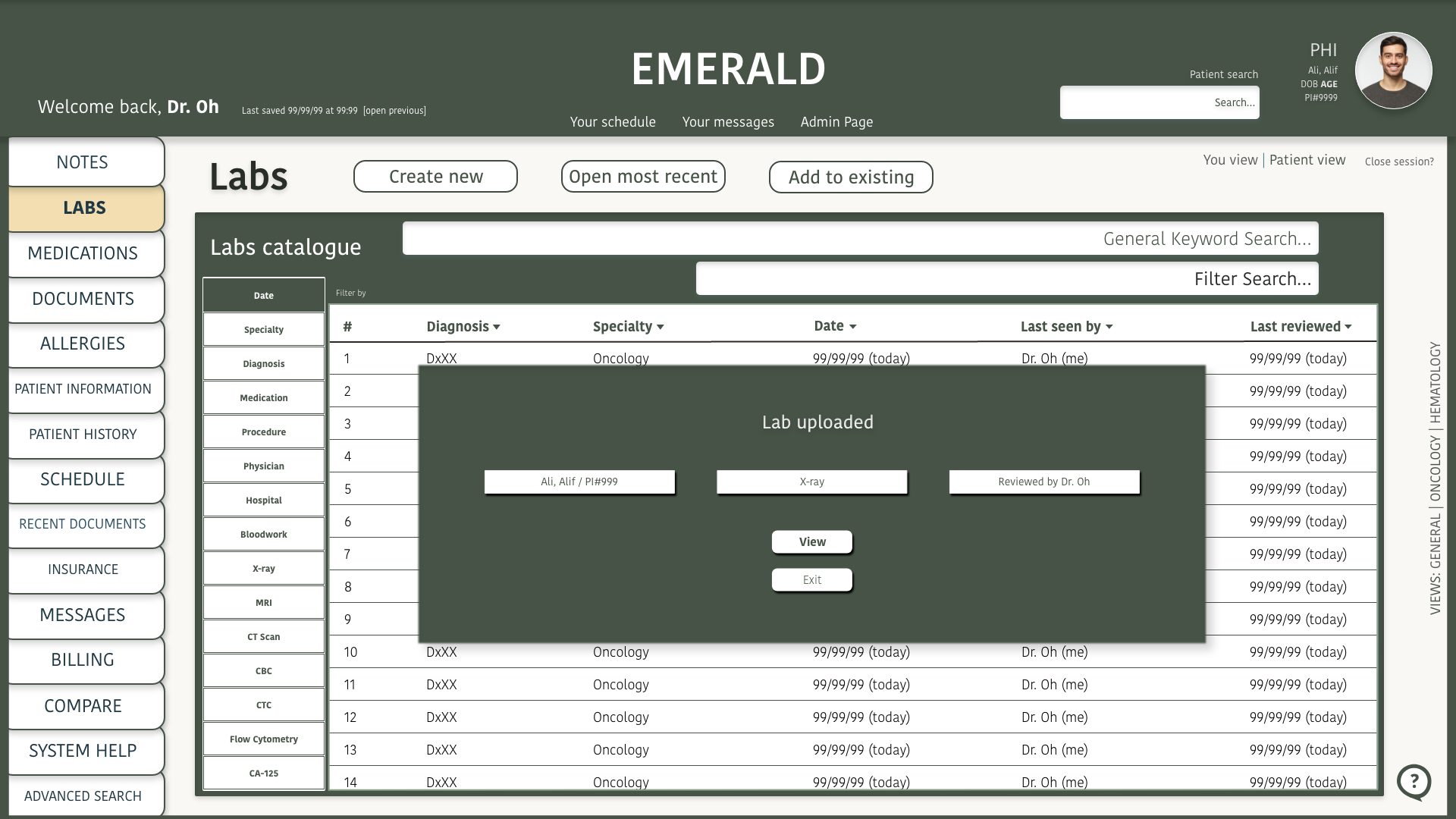 Screen design displayed in a mockup