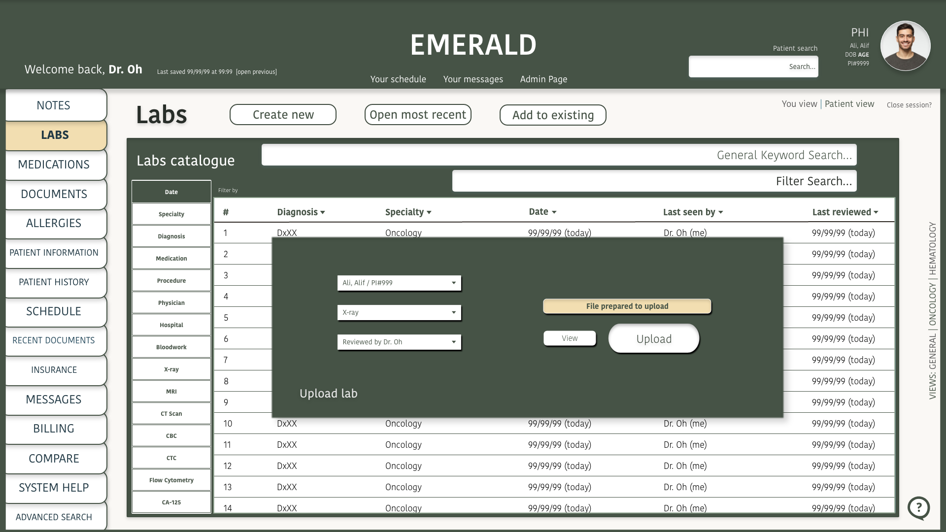 Screen design displayed in a mockup