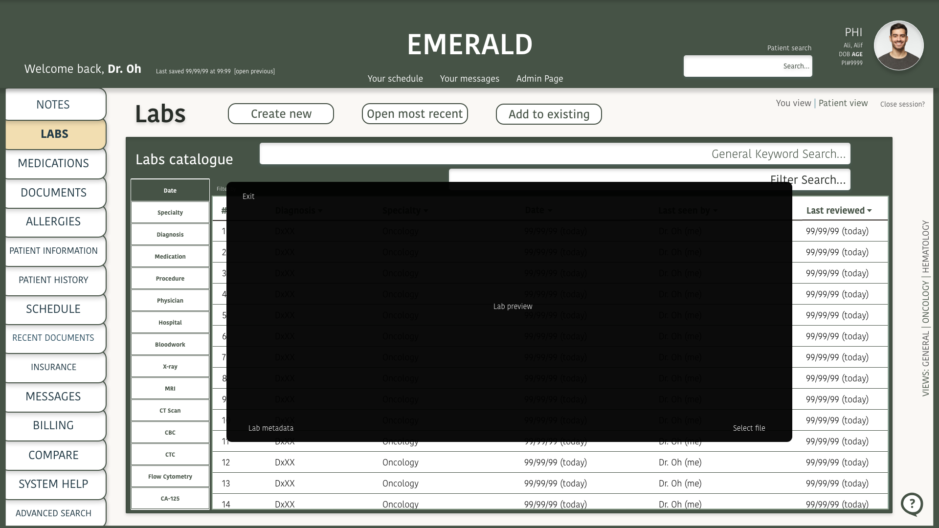 Screen design displayed in a mockup