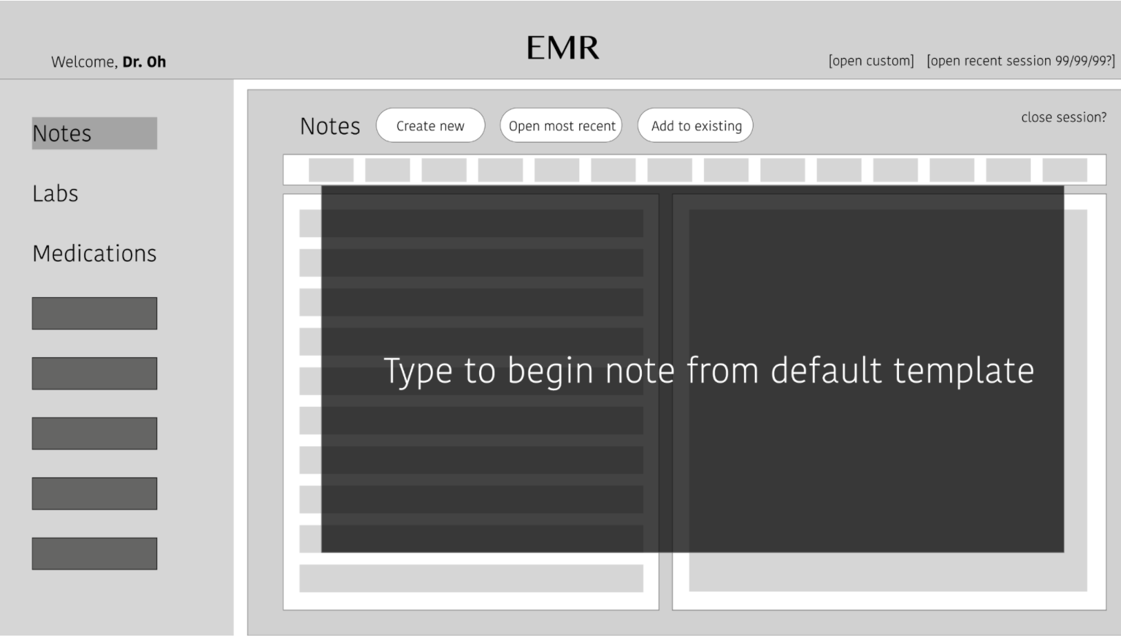 Screen design displayed in a mockup