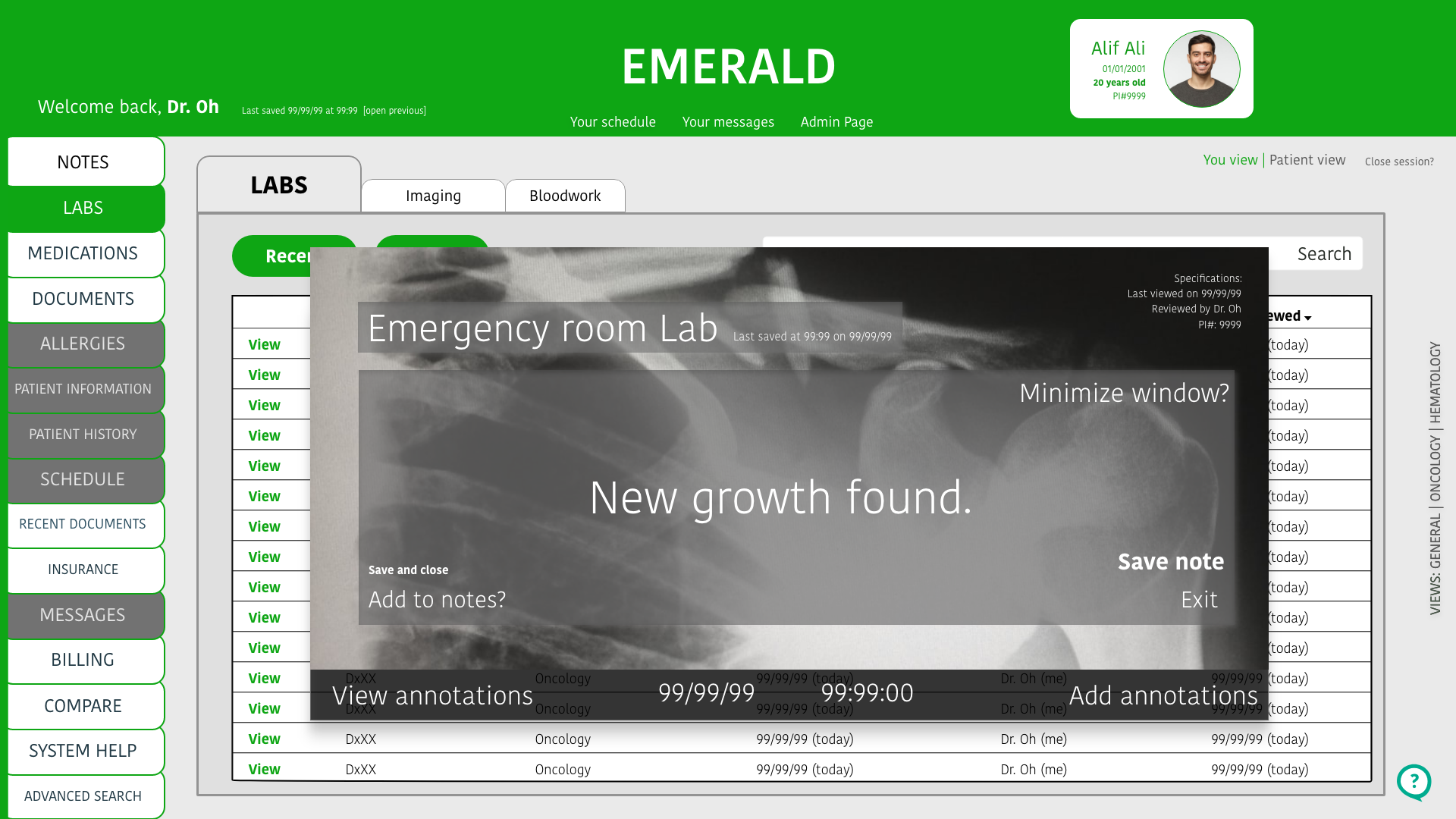 Screen design displayed in a mockup