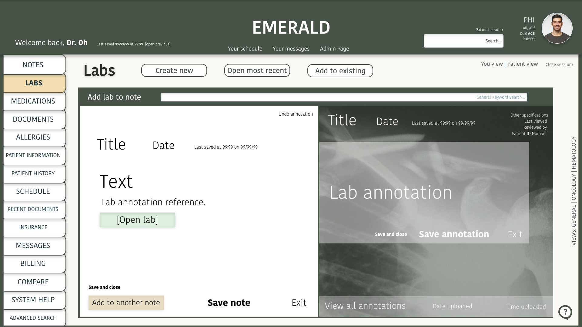 Screen design displayed in a mockup