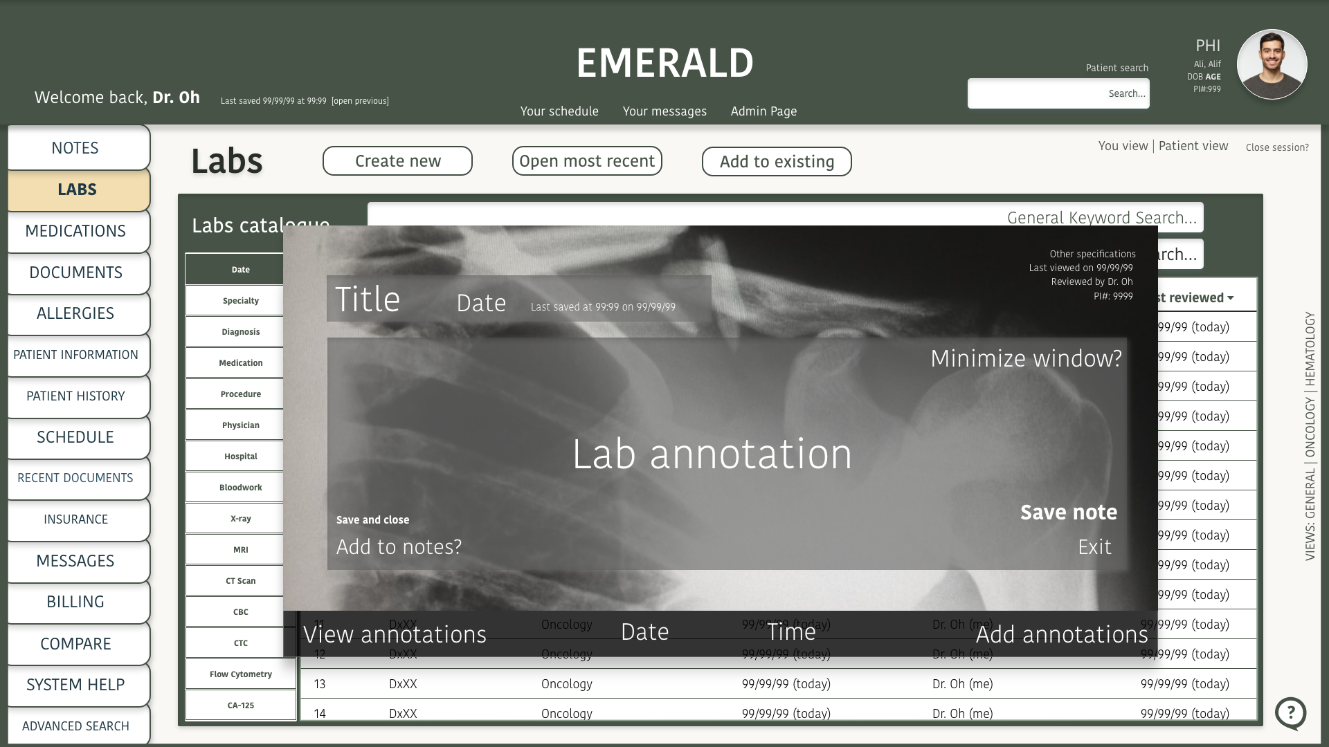Screen design displayed in a mockup