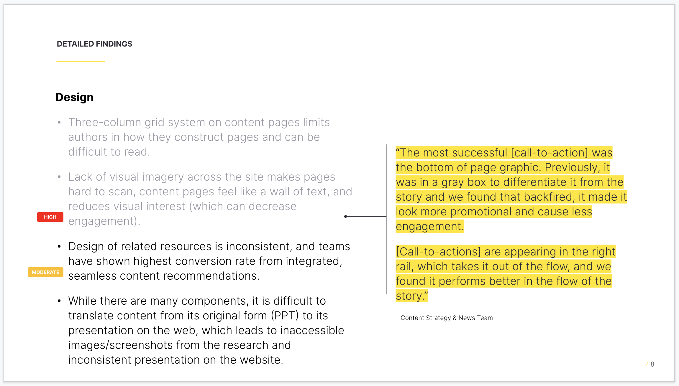 Interview findings deck 1