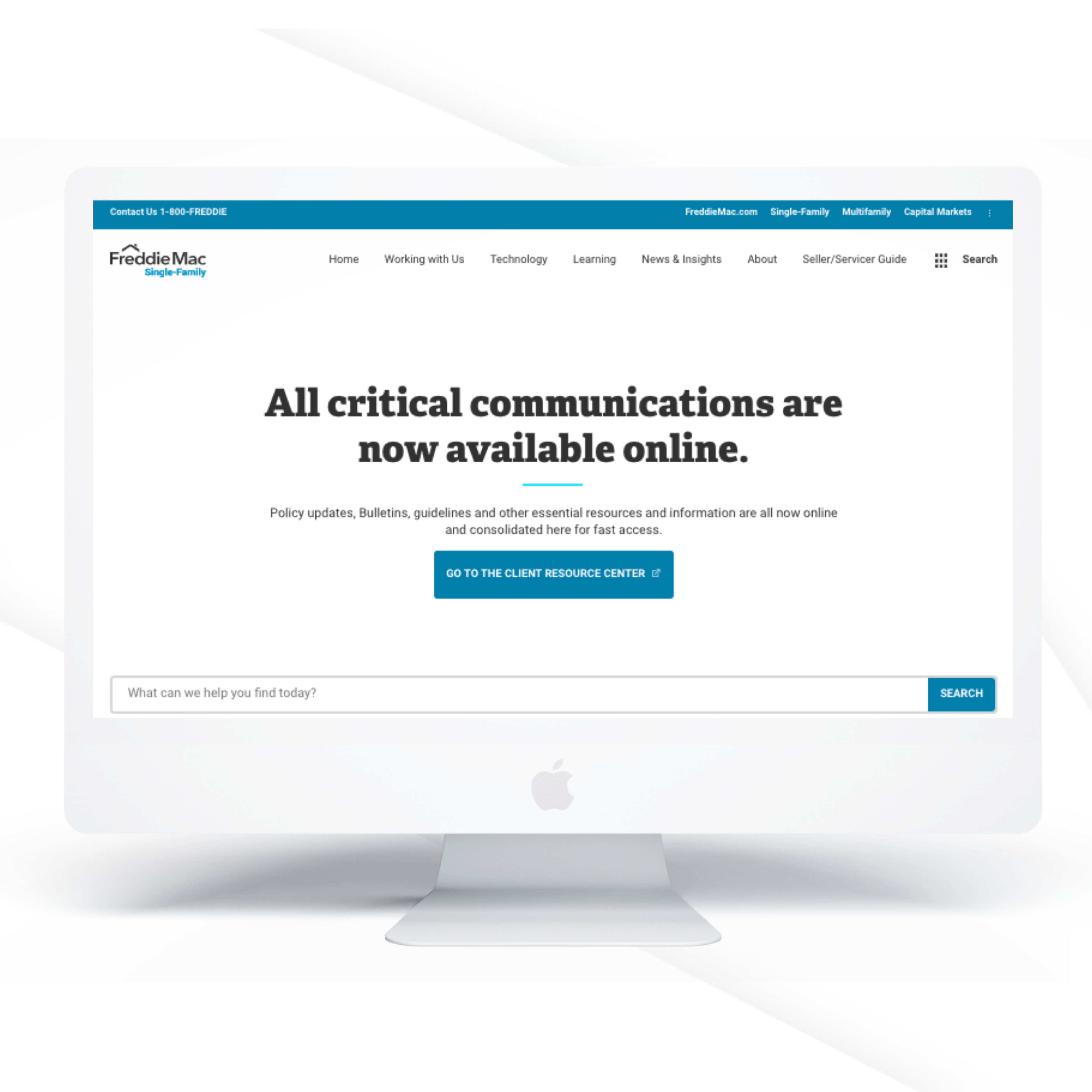 Freddie Mac redesign screen 1