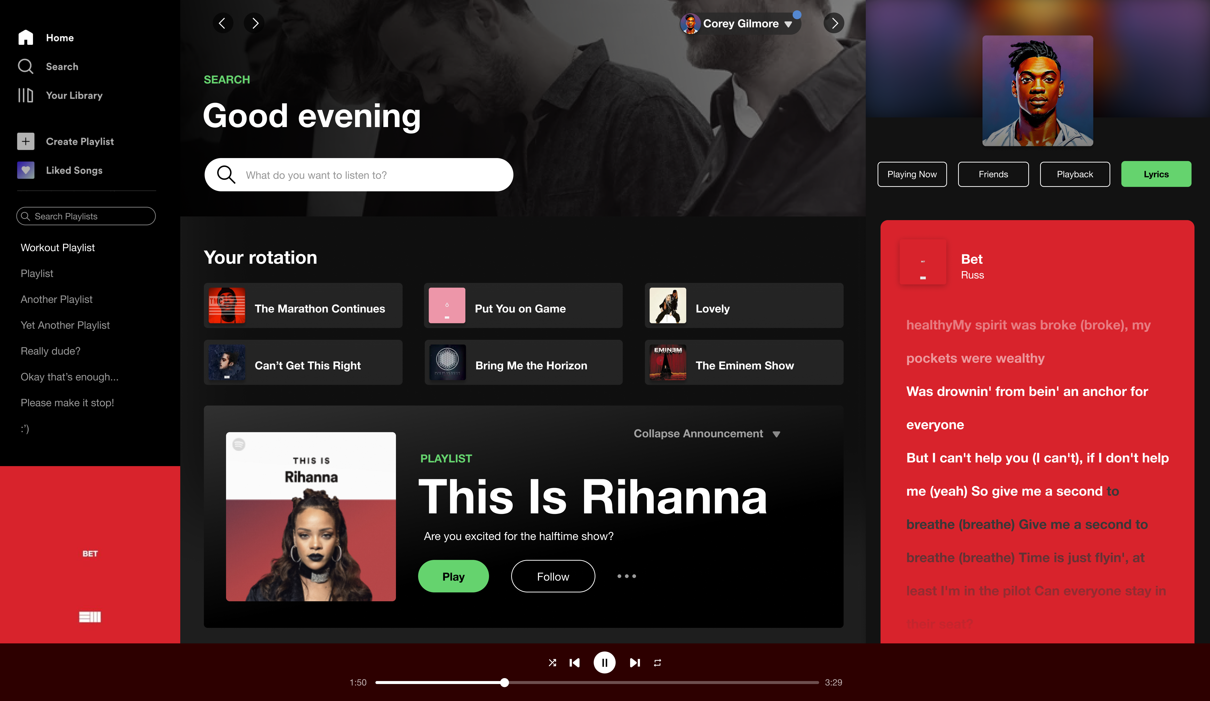 Spotify redesign screen 4