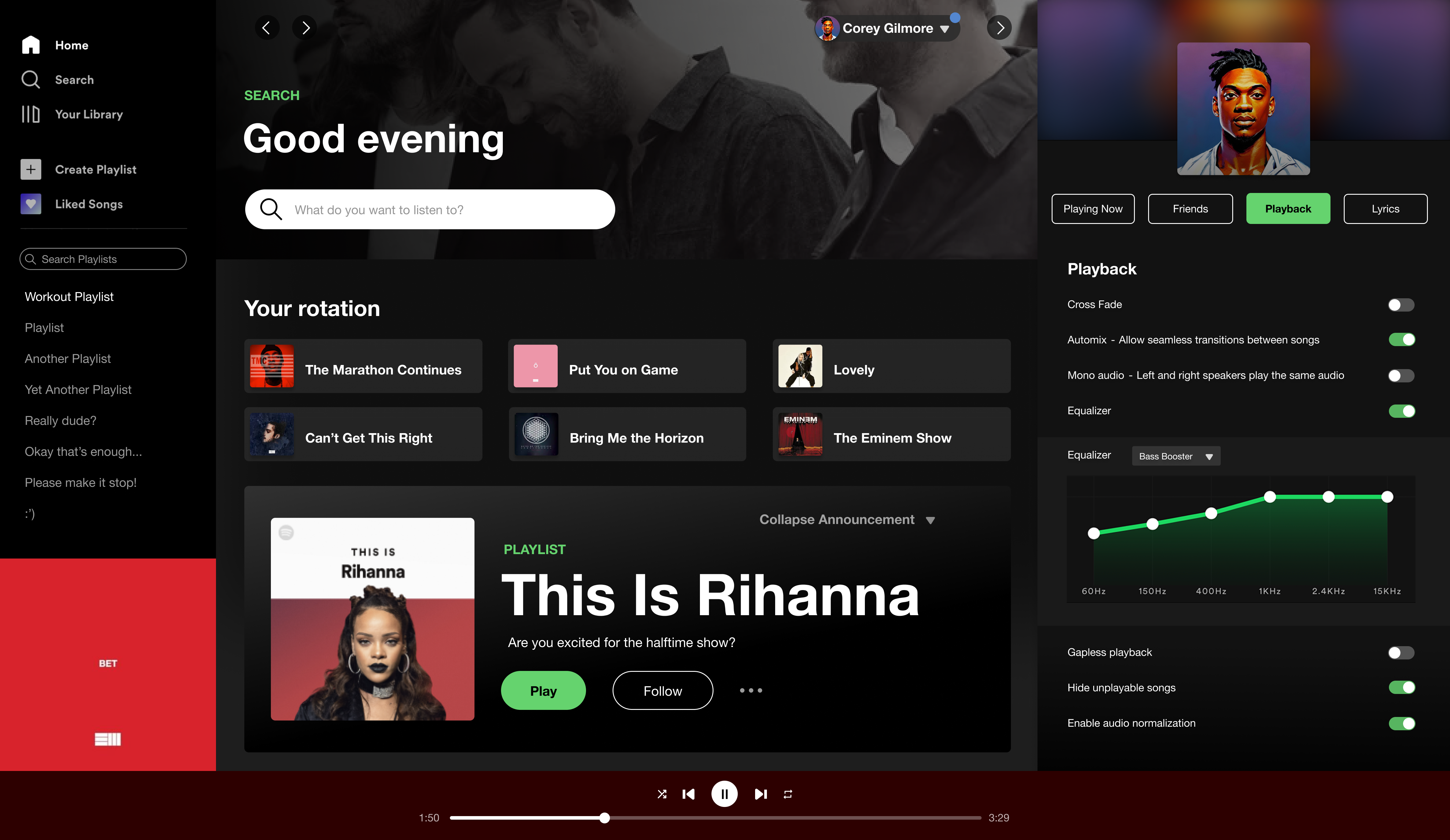 Spotify redesign screen 3