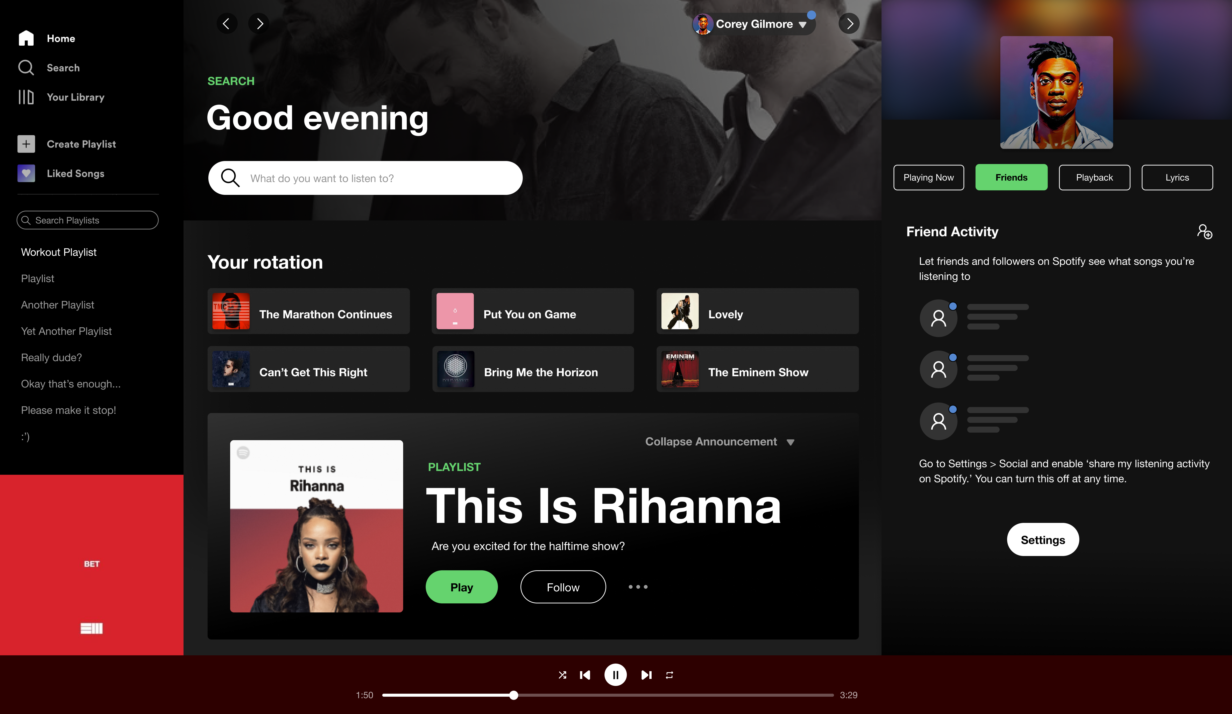 Spotify redesign screen 2