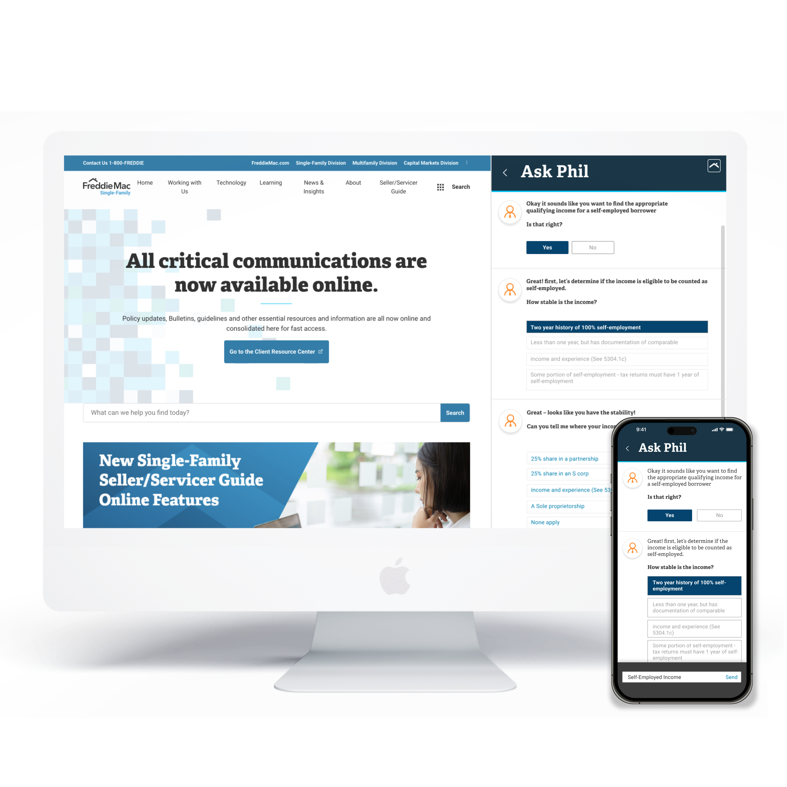 Ask Phil interface overview