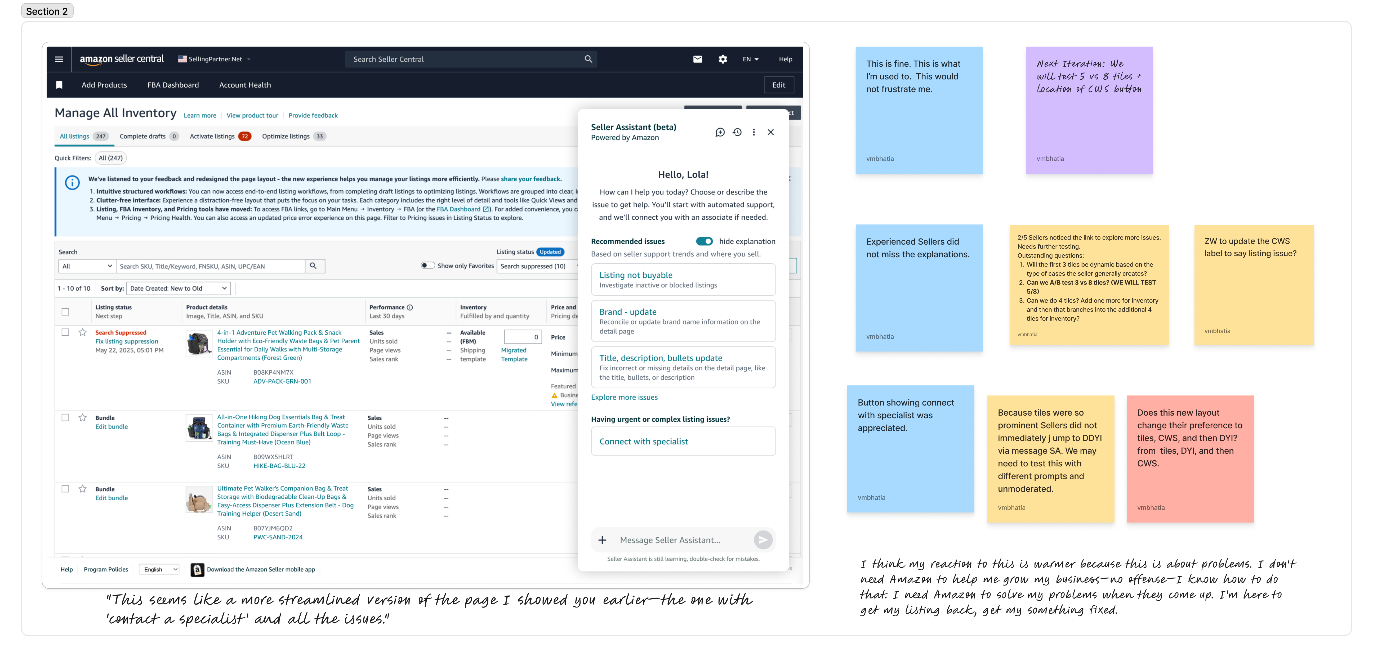 Usability testing results 1