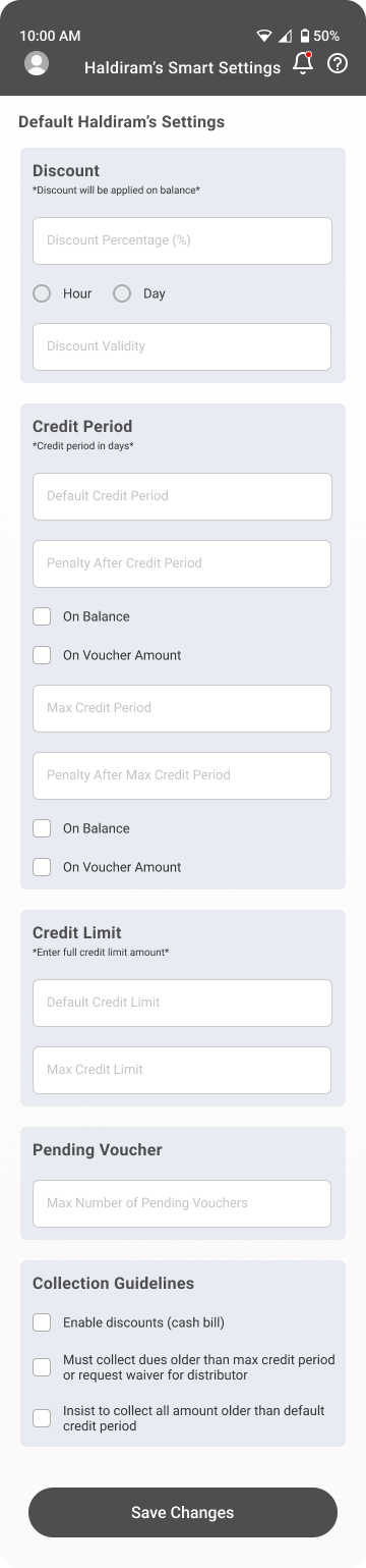 Mid-fidelity wireframe screen 2