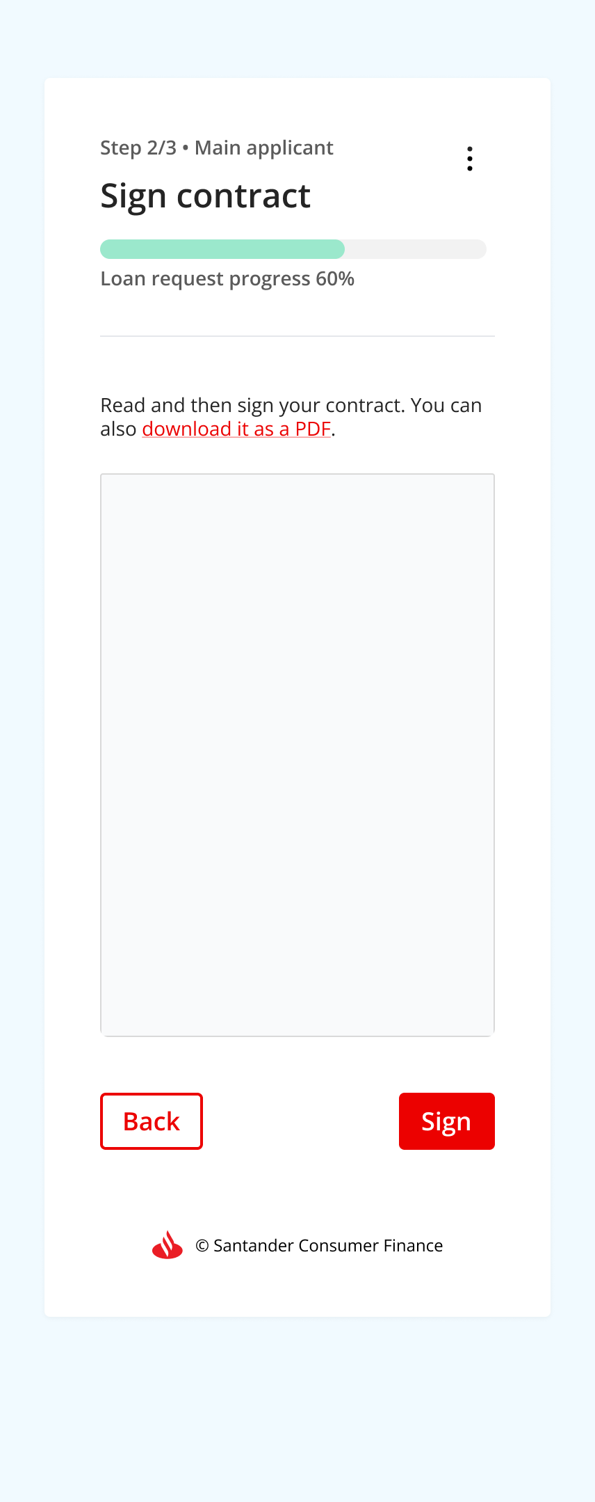 Redesigned portal screen