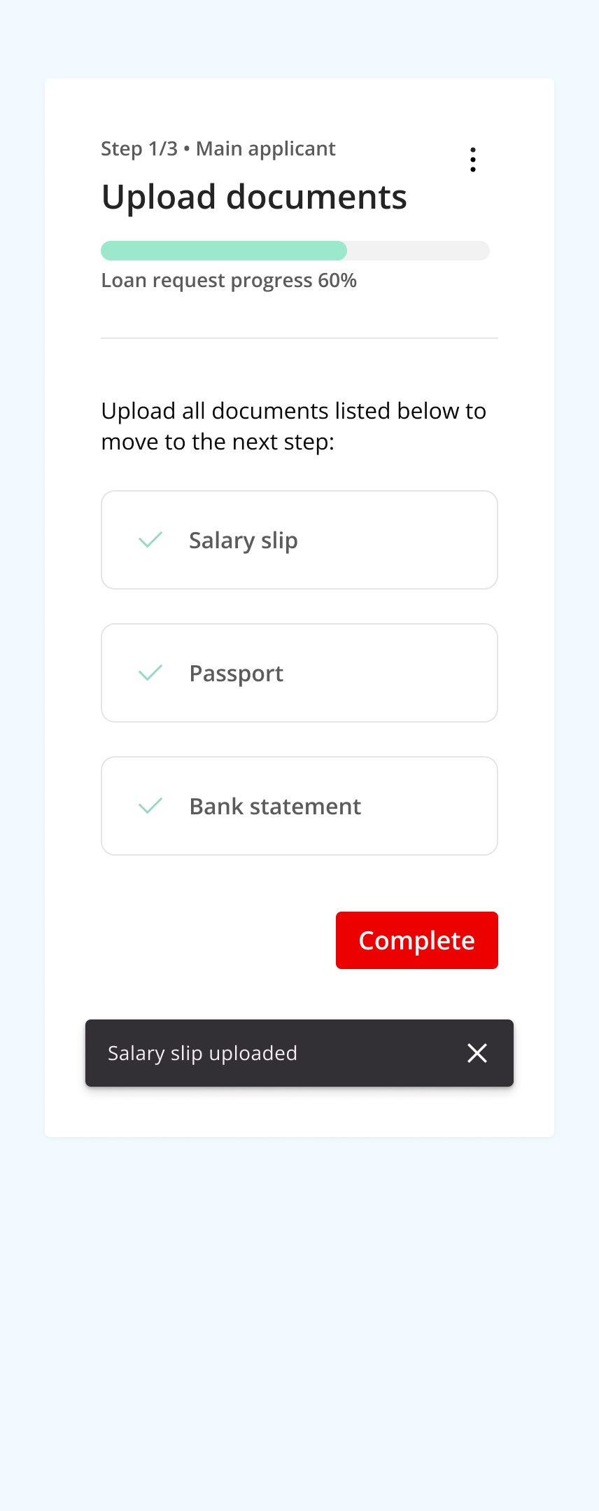 Redesigned portal screen