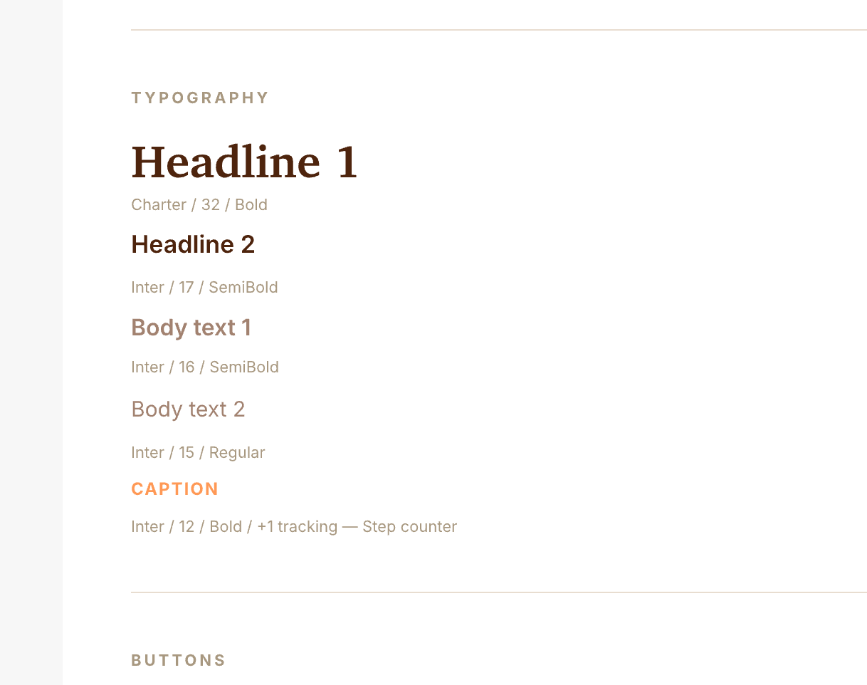 Screen design displayed in a device mockup
