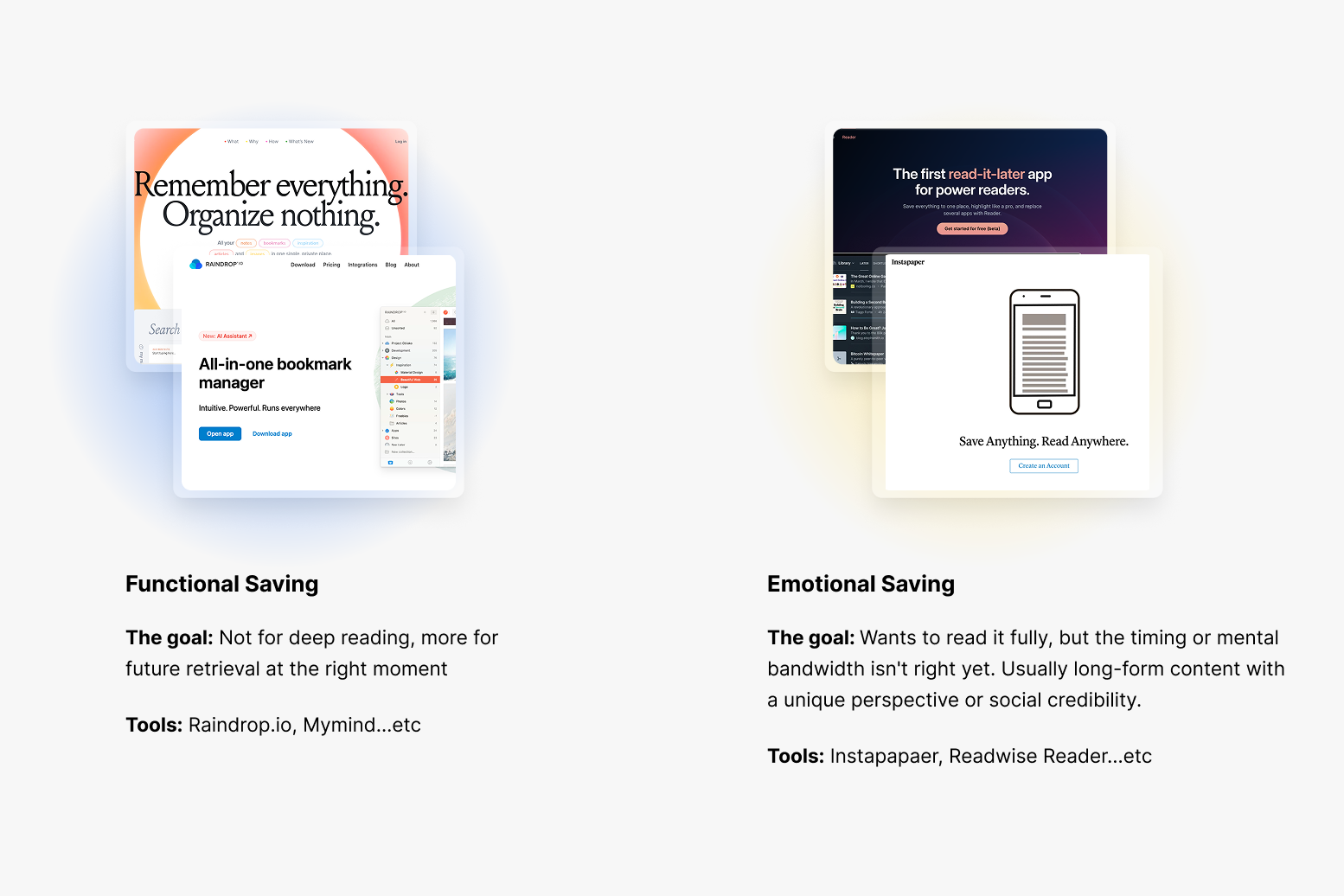 Two modes of saving behaviour — functional vs. aspirational