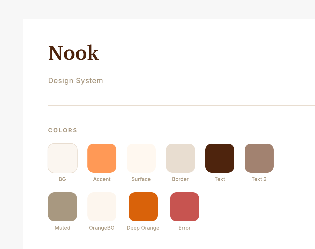 Screen design displayed in a device mockup